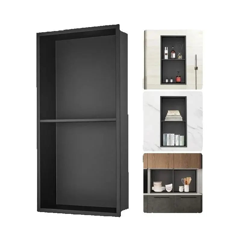 SucceBuy 304 Stainless Steel Shower Niche With Recessed Shelves