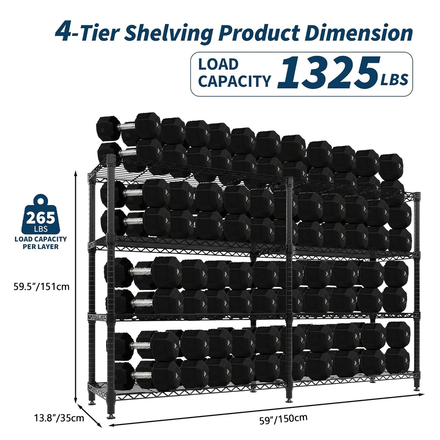 TWISTER.CK Heavy Duty Metal Shelving Unit 5 Tier Storage Rack