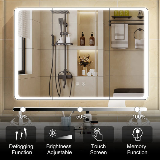 Onesaimei LED Bathroom Medicine Cabinet With Lighted Mirror