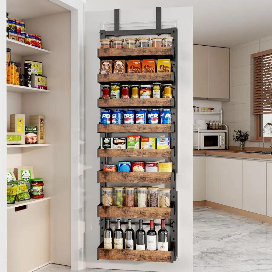 Over The Door Pantry Organizer Heavy Duty Metal Rack
