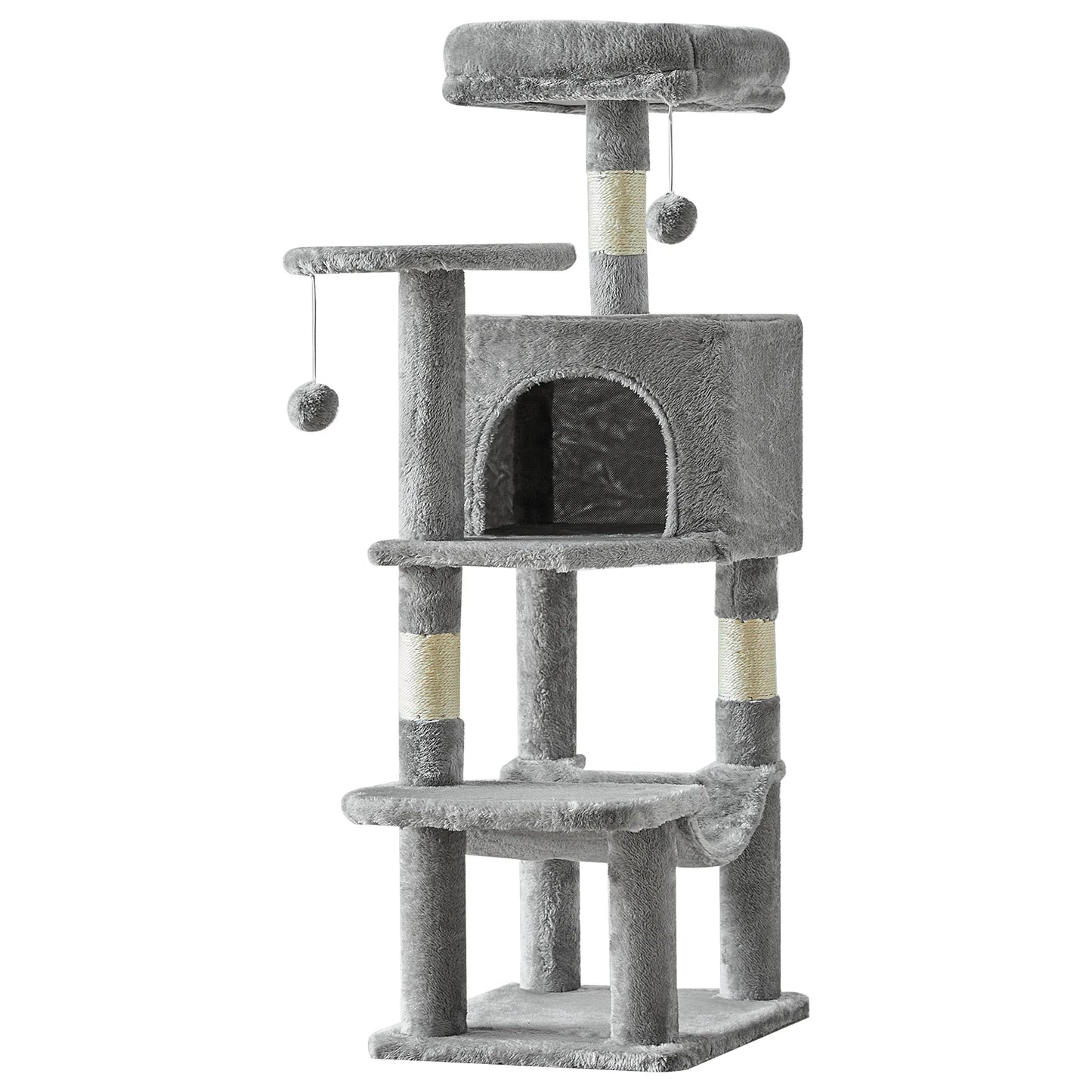 JHK Four-Tier Cat Tree Indoor Climbing Tower With Sisal Posts
