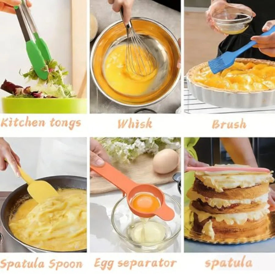 Heavy-Duty Stainless Steel Mixing Bowl Set With Lids And Grater