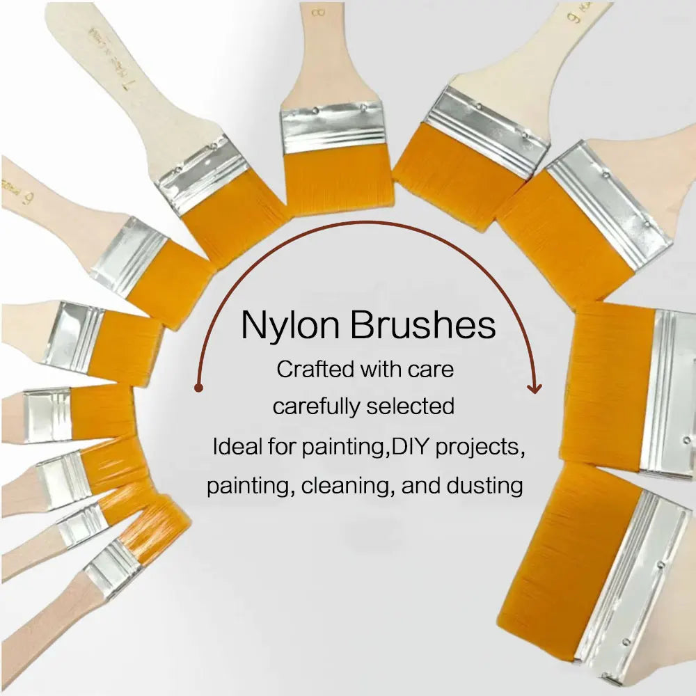 STONEGO 12Pcs Nylon Hair Artist Paint Brushes Set For Acrylics And Watercolors