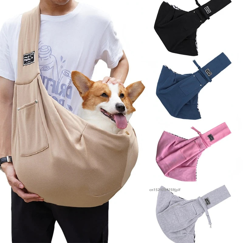 Comfortable Pet Crossbody Sling Carrier For Cats And Small Dogs