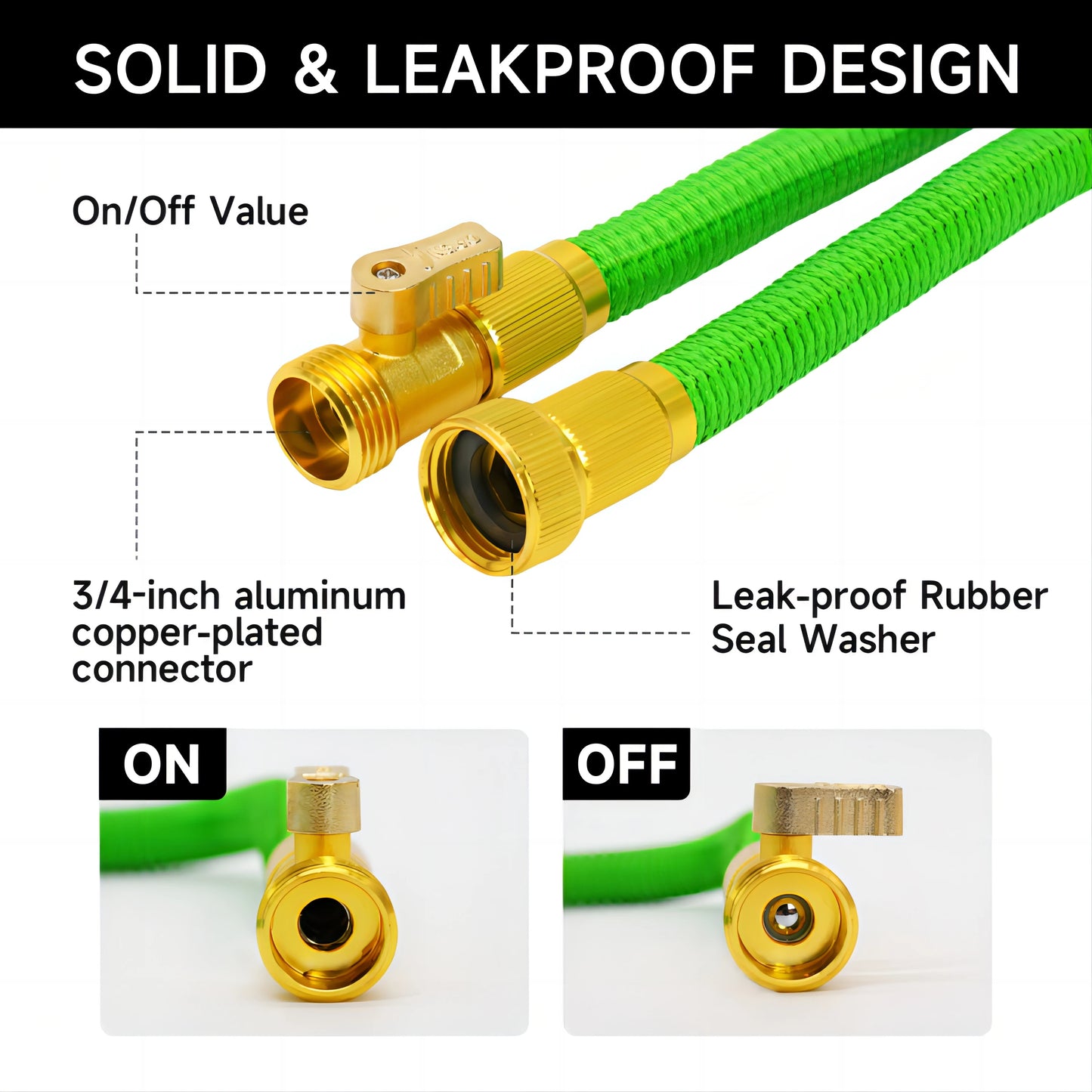 GardenJoy Expandable Garden Hose With Holder And Ten-Pattern Spray Nozzle