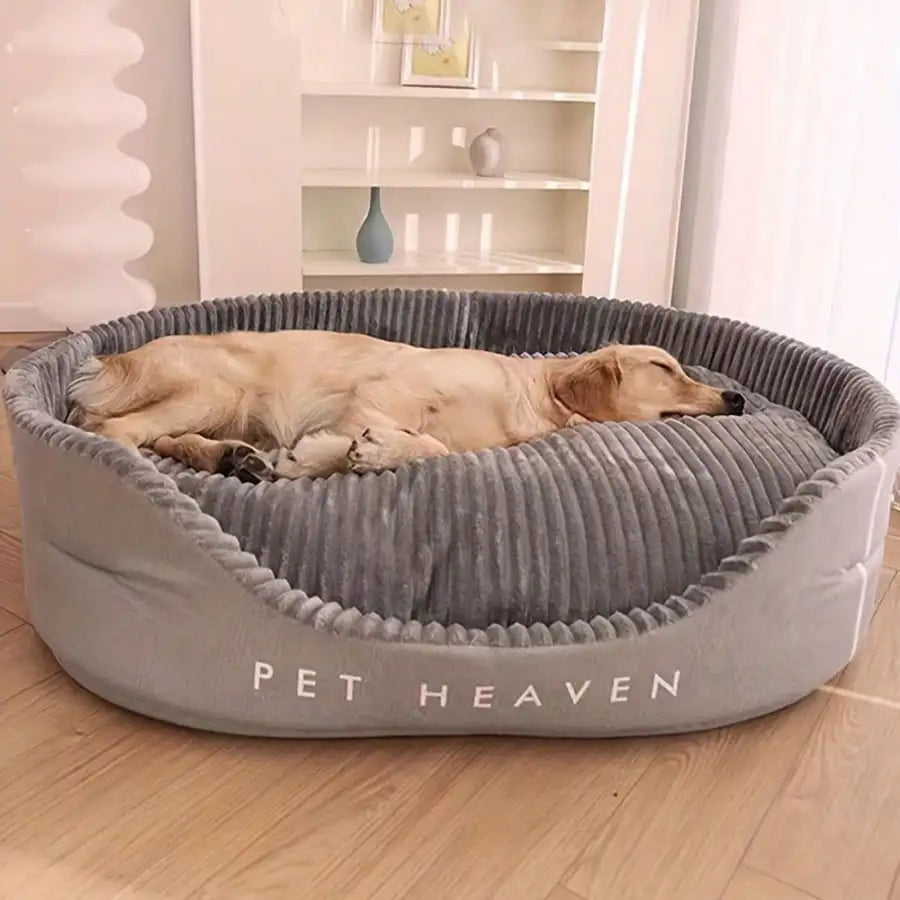 Machine-Washable All-Season Pet Bed With Warm Mat For Pets