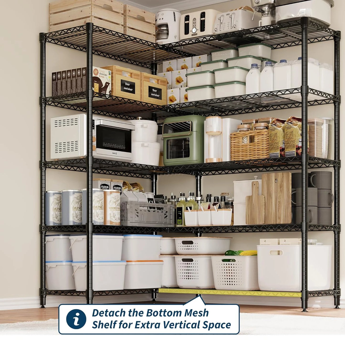 TWISTER.CK Heavy Duty Metal Shelving Unit 5 Tier Storage Rack